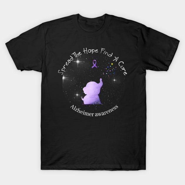 Alzheimer Awareness Spread The Hope Find A Cure Gift T-Shirt by thuylinh8